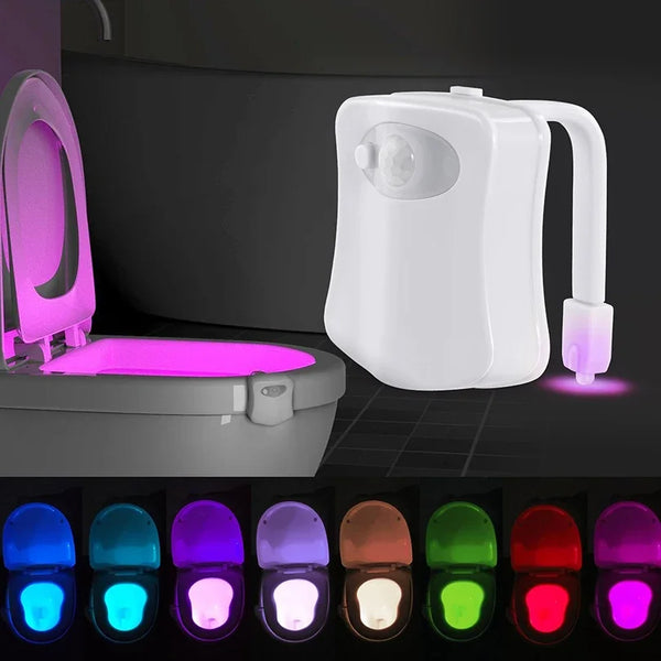 Luz Noturna LED para Banheiro com Sensor de Movimento 16 Cores